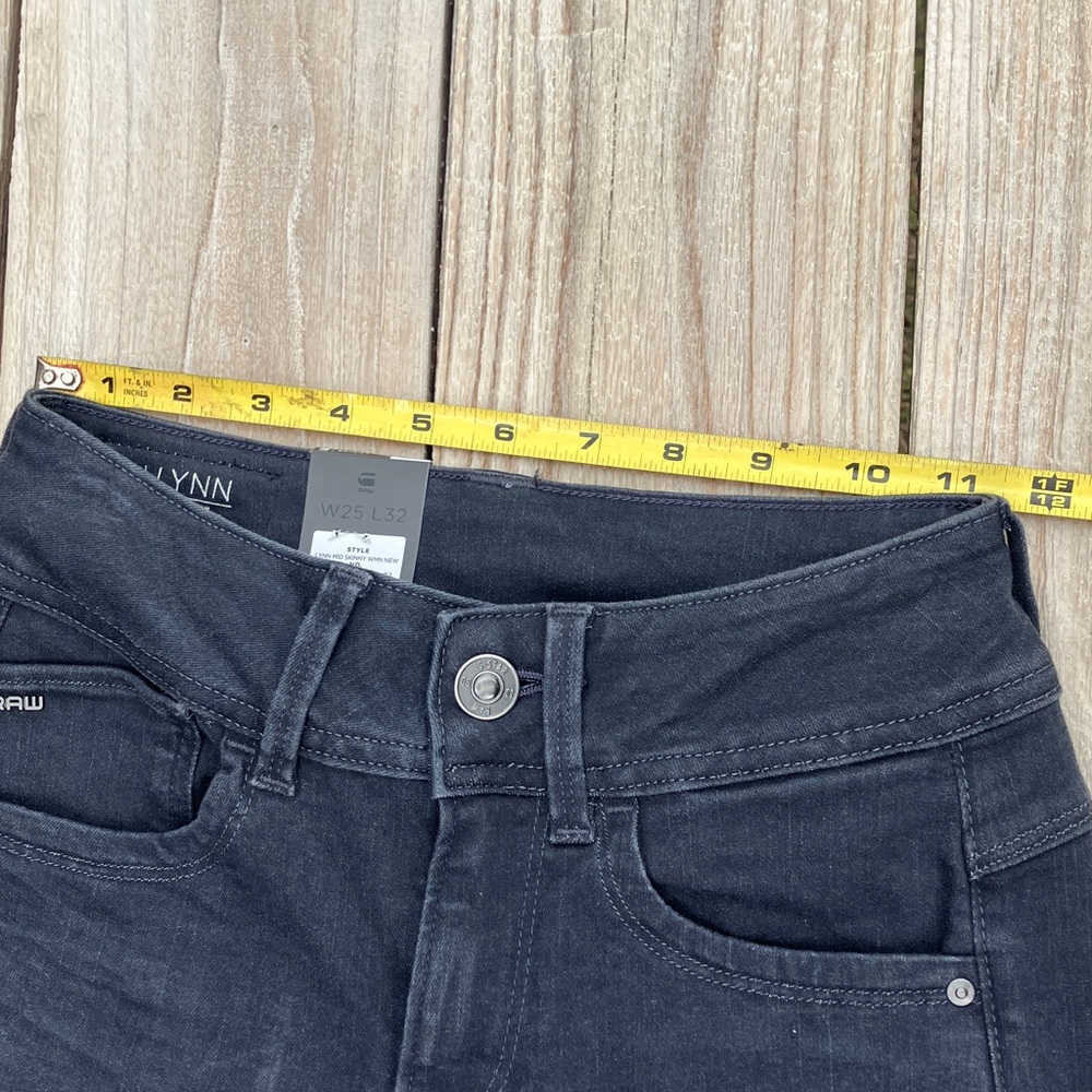 Slim Faded Black-Charcoal Gray Lynn Skinny Jeans — Stretch High-Rise Fit - Picture 6 of 7